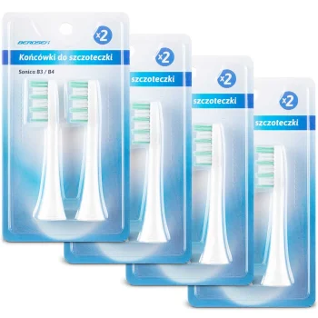Berdsen B3 / B4 Sonic Toothbrush Replacement Heads, 8 Pack
