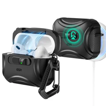 ESR Cyber FlickLock MagSafe Case for AirPods Pro 3, Black