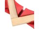 Corner woodworking clamp with metal jaws, 75 mm, red