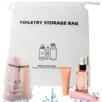 Waterproof Travel Toiletry Bag – Cosmetic Organizer, Semi-Transparent