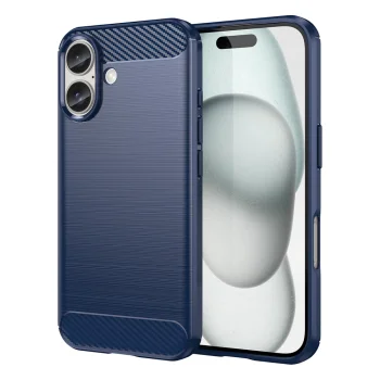 Dėklas iPhone 16 Plus telefonui Carbon Case, mėlynas