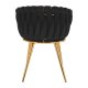 Velvet Salon Chair 4Rico QS-GW06G Ergonomic, Black