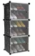 Iso Trade Modular Shoe Rack with 6 Shelves and Hanger, Black
