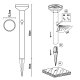 Maclean MCE465 C/M LED Solar Lamp with Sensor, 3 Modes, IP44, Matte Chrome