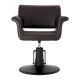 Hairdressing Chair Gabbiano Lucca Brown with Black Base