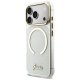 Guess IML Glitters Script Strap MagSafe Phone Case Cover iPhone 17 Pro - Clear