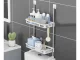 Freestanding Over-the-Toilet Bathroom Rack, 2 Shelves, White