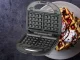 6-in-1 Multi-Sandwich and Waffle Maker 850W with Interchangeable Plates, Black
