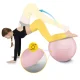 Gimnastikos ir reabilitacijos kamuolys 4FIZJO 75 cm su pompa, rožinis