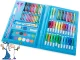Art Painting and Drawing Set in Case, 86 Pieces, Blue