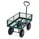 Garden transport cart 200 kg, opening sides, large pneumatic wheels, MultiGarden, green