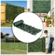 Artificial ivy hedge, 3 rolls, total 500x150 cm, balcony privacy screen, dark green