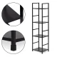 ModernHome LOFT Metal Shelving Unit with 4 Shelves, Black