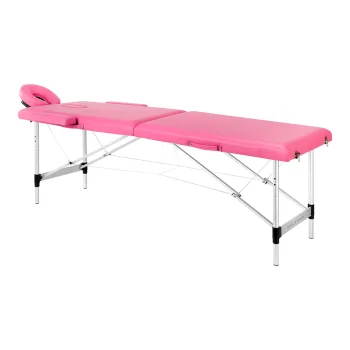 Balance Folding Massage Table, Aluminum, 2 Sections, Pink