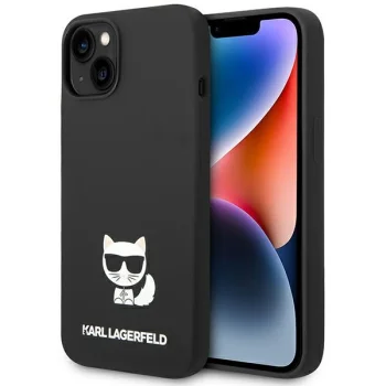 Karl Lagerfeld Silicone Choupette Body Case for iPhone 14 Plus, Black