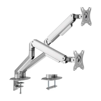 Dual Monitor Spring Arm Mount 17"-32" up to 9kg Silver
