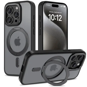 Apple iPhone 15 Pro 6.1'' Tech-Protect MagRing MagSafe Case Cover, Black