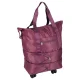 Foldable Travel Bag on Wheels, 3 Sizes, 50L, Purple