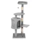 Petsi Cat Scratching Post with House and Platforms, 110 cm, Grey