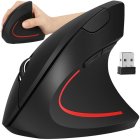 Izoxis 26628 Ergonomic Vertical Wireless Mouse, Black