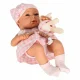 Baby Doll with Carrier and Bunny Toy, 38 cm, Pink