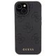 Чехол Guess Leather 4G Stamped для iPhone 15 - черный