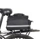 Bike rack bag with reflective elements, black