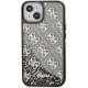 Apple iPhone 14 6.1\" Guess Liquid Glitter 4G Transculent Case Cover, Black | Telefona Maciņš Vāks Apvalks Bampers