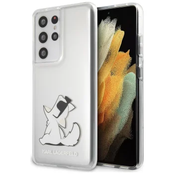 Karl Lagerfeld Samsung Galaxy S21 Ultra case Choupette Fun, transparent