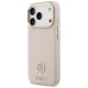 Guess iPhone 17 Pro Case Grained PU Strass Logo MagSafe, Pink