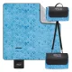 Waterproof Insulated Picnic and Beach Blanket 4FIZJO 200x200 cm Shells, Blue