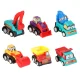 Friction Powered Construction Toy Vehicles, 6 pcs