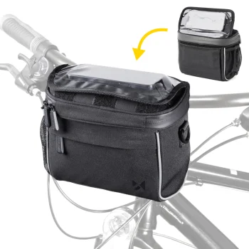 Wozinsky WBHBB-01 Handlebar and Shoulder Bike Bag, 4L, Black