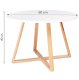 Modernhome RH1902-04 Coffee Table 60 cm, White/Bamboo