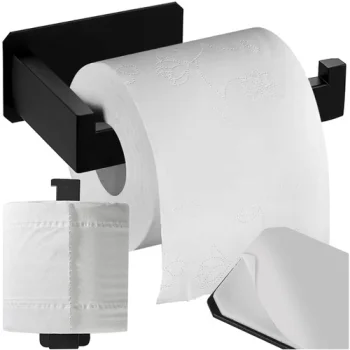 Ruhhy 00025067 Toilet Paper Holder, Black