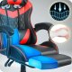 Sofotel Draknor II Ergonomic Gaming Chair with Footrest, Black-Red