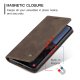 Samsung Galaxy A54 (SM-A546) CASEME Wallet Magnetic Leather Case Cover, Brown