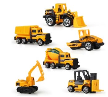 Kids Toy Set Construction Vehicles Tractor Excavator 6 pcs.