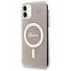 Guess iPhone 11 Case IML 4G Gold Stripe, Pink