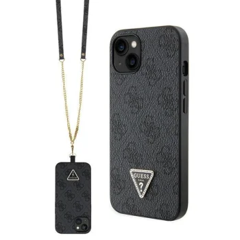 Apple iPhone 14 Pro 6.1'' Guess Crossbody 4G Metal Logo Case Cover (GUHCP14SP4TDSCPK), Black