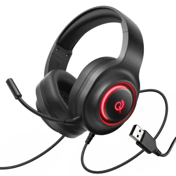 QCY V200 Pro Wired Gaming Headphones with 7.1 Sound Black