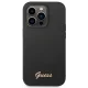 Guess Silicone Vintage Gold Logo Case for iPhone 14 Pro Black