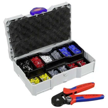 Laidų antgalių asortimentas Knipex 97 90 09 su užspaudimo replėmis