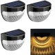 Solar Wall Lights Outdoor LED Garden Fence Lamps 8 Pack