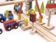 Wooden railway, car track + 70 pcs
