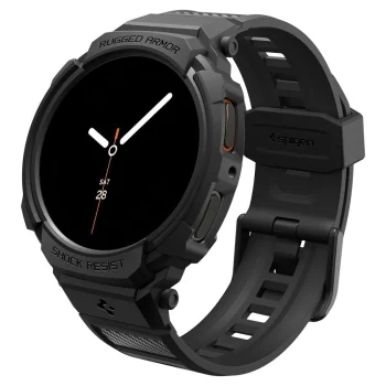 Spigen Rugged Armor Pro Strap for Samsung Galaxy Watch 8 40mm, Matte Black