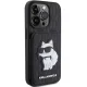 Karl Lagerfeld iPhone 15 Pro Max Case Saffiano Monogram Choupette, Black