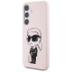 Karl Lagerfeld Silicone Graffiti Ikonik MagSafe vāciņš Samsung Galaxy S25, rozā