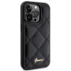 Guess Quilted Metal Logo Case for iPhone 15 Pro Max - Black