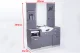 Gabbiano B085 Hairdressing Console with Washbasin, Grey